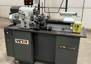 Victor 618 EVS Precision Toolmakers Lathe | 11" X 18", In-Mm, Rests