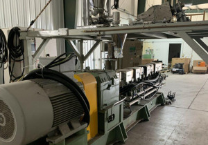 Used 63Mm Nanjing Giant Twin Screw Extruder with Gala Complete Pelletizing Line