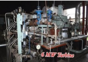 1 No. - 6 MW Belliss (2000) make, extraction condensing type steam turbine generator set