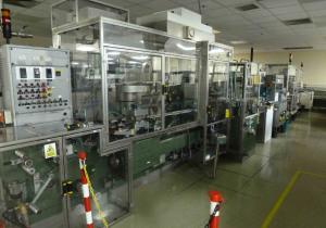Complete blister packing line for tablets, capsules etc, with IMA C60, checkweigher, vignette labeller and bundler shrink wrapper