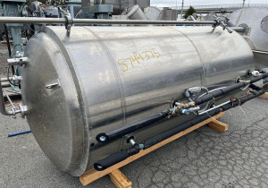 Used Tank, 775 Gallon, Stainless Steel, Jacketed, 30 PSI Internal, 25 BBL Brite Tank