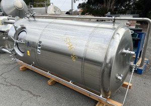 Tank, 775 Gallon, Stainless Steel, Jacketed, 30 PSI Internal, 25 BBL Brite Tank