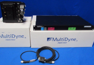 Sistema de fibra óptica montável em câmera MultiDyne Silverback II usado para filmadoras HD/SDI *DEMO*