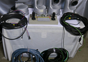 Used Panasonic AW-HE100 4 pieces HD PTZ pan/tilt cameras + AW-RP655 controller jh