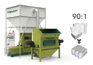 EPS densifier GREENMAX M-C300  for EPS recycling