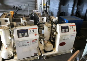 Used Air Compressors, Rotary Screw Design, w/ Air Dryer