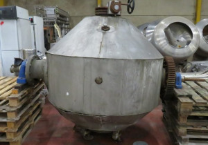 Used 1040 LITRE DEDIETRICH STAINLESS STEEL VACUUM ROTARY DRYER