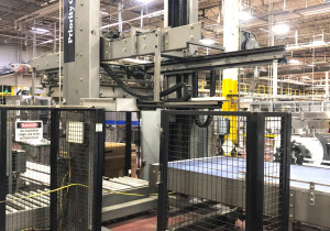 Used Priority One Low Level Bulk Bottle Depalletizer