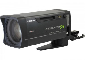 Lente de caixa Fujinon XA55x9.5BESM-S5L HDTV EFP/ENG usada com suporte de lente