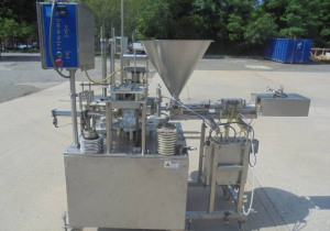 Used Autoprod Ro-A3 Rotary Cup Filler/Sealer/Capper, 50 Per Minute