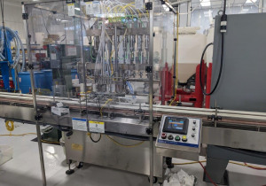 Used National Instrument Filamatic 8 Head “Epipen” Inline Piston Filler/Capper, Sanitary Features