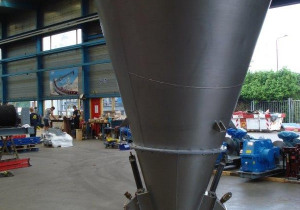 Misturador cônico de aço inoxidável Nauta tipo 2.000 litros usado Mbx 20 R