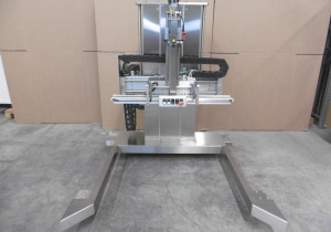 Máquina semi-automática de soldagem de sacos Burgener ISPV-3-1100-2 usada para sacos laminados de PE, papel ou alumínio