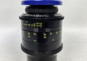 Montagem PL de lente macro Optex 200mm usada