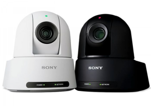 Câmera Sony SRG-A40 4k PTZ usada com enquadramento automático de PTZ - preto/branco