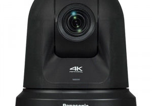 Câmera Panasonic AW-UE50 4K 25/30p PTZ usada com zoom óptico de 24x NDI | HX versão 2 e SRT preto