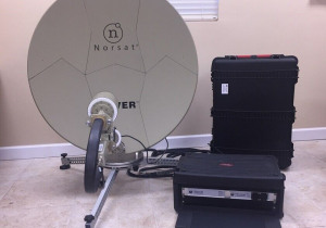 Terminal VSAT Norsat 1.0M Rover USADO con opción CIDU