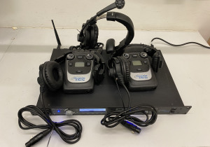 Clear-Com Tempest 2400 intercom with 2 x Wireless Beltpacks, Wireless Basestation & 3 x Headsets. Excellent Condition.