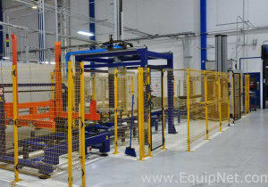 Robopac ROTOPLAT HD 3000 with Robotic Pallet Loading Wrapper with Stabilizer and Transport Conveyors