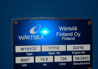Wartsila W18V32 generator sets in excellent condition