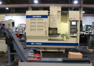 Used OKUMA MODEL: MC-V4020 CNC VERTICAL MACHINING CENTER - NEW: 2005