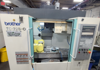 Used Brother TC-22B-0 5-axis drill and tapping center, probe, chip conveyor, Nikken 5-axis rotary table