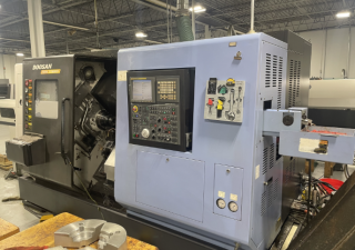 2007 Doosan Puma TT-1800SY Twin Spindle/Twin Turret CNC Lathe with Live Tool & Y-Axis Capability