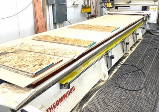 5' X 20' Thermwood Model C53 3-Axis Twin Spindle Cnc Router With Roller Hold Downs - Thermwood C53