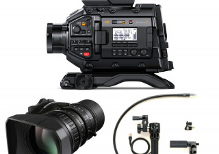 Câmera Blackmagic Design URSA Broadcast G2 usada com Fujinon XLA16x8BRM