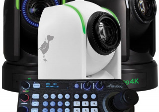 Kit caméra PTZ BirdDog P4K 4K 10 bits complet NDI d'occasion 2x noir 1x blanc avec clavier PTZ GRATUIT