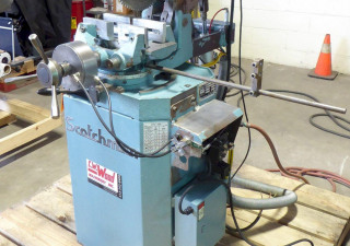 14" Scotchman Cold Saw 350Nf/Pk/Pd, Miter, 3" Solid Rounds, Air Vise, Pdf, 2007, Clean