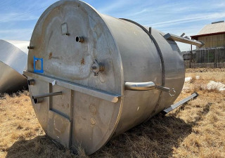 Used Tank, 3,000 Gallon, S/st, Slight Cone Bottom, Storage Tank