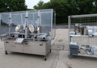 Used M & O Perry Industries P1510 Vial Liquid Filling, Stoppering And Crimp Capping Machine