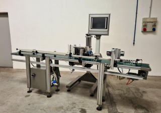 IRPLAST Mod. PA 180 COMPACT - Labeler with printer and conveyor belt used