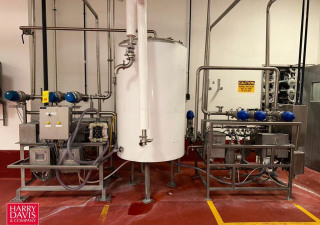 Sistema di caglio a 2 serbatoi con (2) serbatoi in acciaio inox isolati da 250 galloni, pompa a membrana