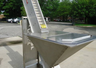 Used Pack West Cap Feeder/Elevator, 96 In. Discharge Height, Stainless Steel