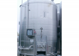 Used 20.000 Litres Juicing Tank with mash diver, with cooling jacket, round, vertical in V2A