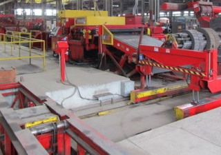 72" x .250" x 50.000 Lb RED BUD / HERR VOSS Linea di taglio a misura, Drop Stacker