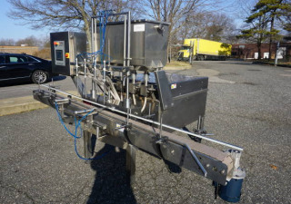 Used Acasi Four Head Automatic Piston Filler, Like New