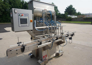 Máquina de enchimento totalmente automática Acasi de 6 pistões usada, adequada para enchimento a quente
