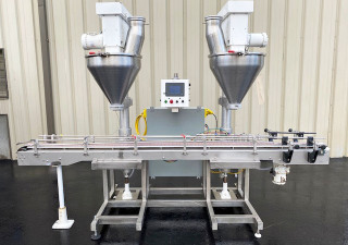 Used Mateer-Burt Neotron Automatic Inline Dual Head Auger Powder Filler
