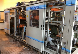 Used WM TFT 780 E Thermoforming machine, form cut stack
