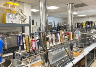 Used Draft Beer Tower/ 40 Faucets/ Handles Included/ Polished