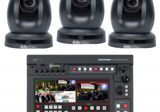 Used Datavideo ShowCast 100 4K Streaming Studio with 3x PTC-280 4K PTZ Cameras in Hard Case