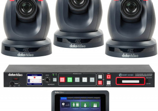 Used DATAVIDEO PTC-285NDI 4k 3x Camera Auto Tracking Basic Streaming Kit