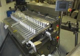 Máquina de classificação Pharma Pack PSX-20 usada com transportador e plataforma giratória