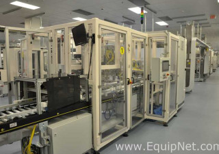 Erler Cabinet Based Labeling and Capping Machine For Dialysis Filtration Units With Herma Labeler